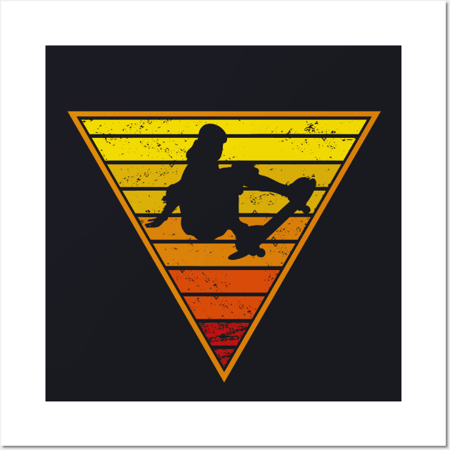 Skateboard Retro Skater Wall Art by Foxxy Merch